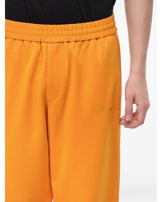 Off-White c/o Virgil Abloh Orange Drawstring Elasticated Track Trousers for men