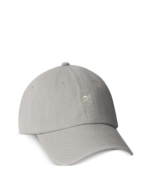 Hackett Gray Logo-Embroidered Baseball Cap for men