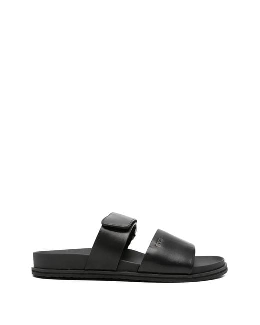 Boss Black Claquettes En Cuir À Bride for men