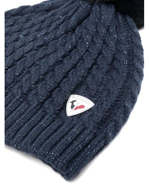 Rossignol Blue Kitsi Cable-Knit Beanie