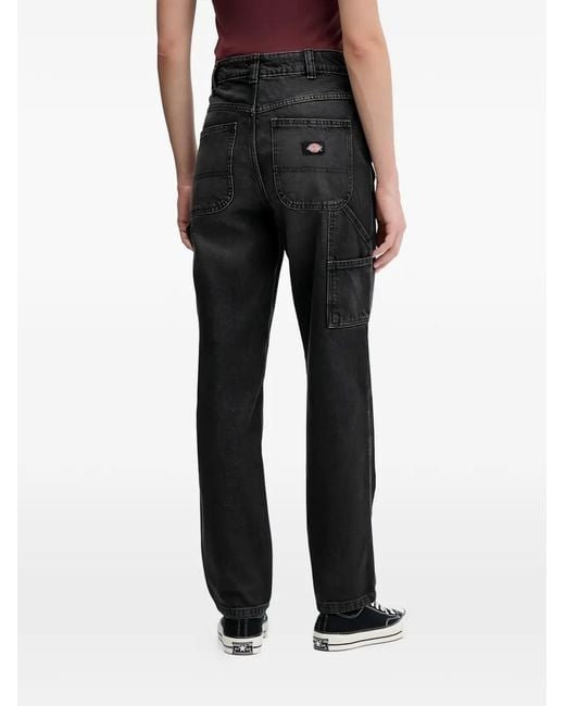 Dickies Black Button-Fastening Jeans