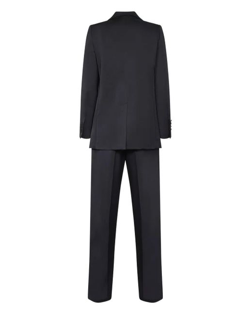 Blanca Vita Black Double-Breasted Peak-Lapel Suit