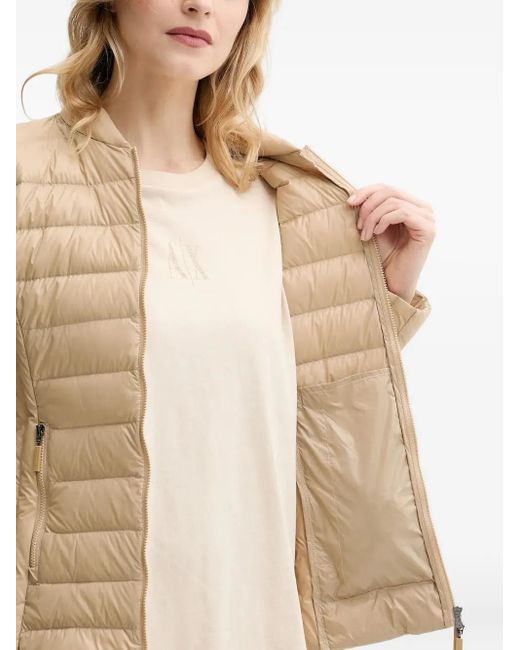 ARMANI EXCHANGE Natural Gesteppte Kapuzenjacke