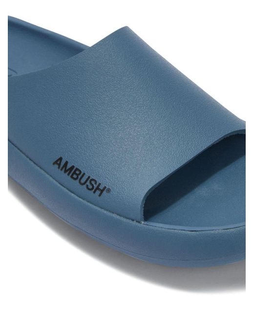 Ambush Blue Logo-print Slip-on Slides for men
