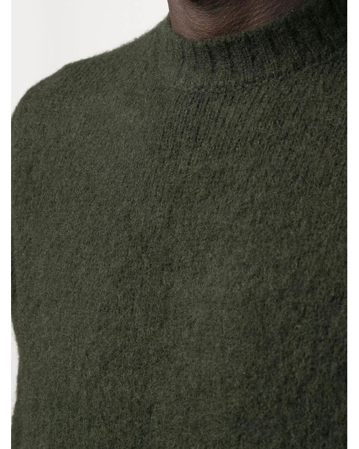 Aspesi Green Crew Neck Wool Jumper for men