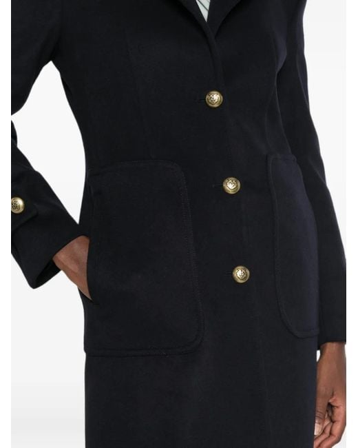 Pinko Black Button-Up Single-Breasted Coat