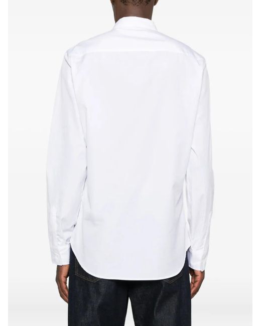 Paul & Joe White Pointed-Collar Cotton Shirt for men
