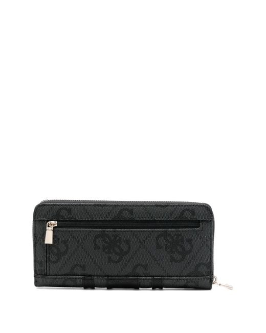 Guess Black Monogram-Pattern Wallet