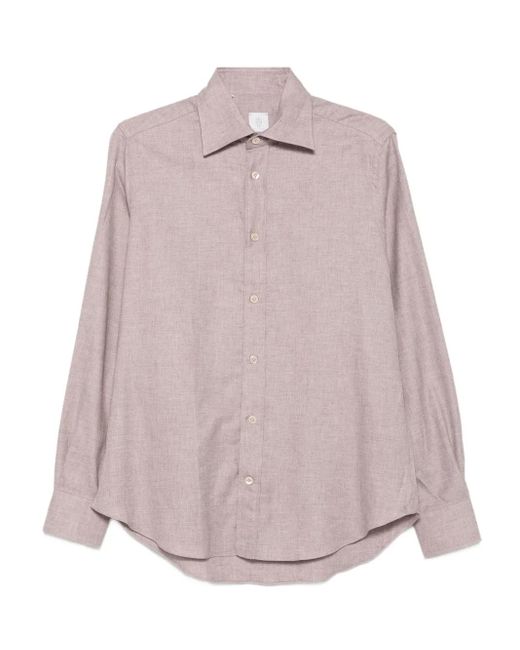 Eleventy Button-Down Overhemd in het Pink voor heren