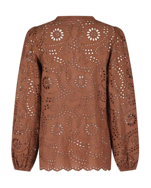 Mc2 Saint Barth Brown Harper Blouse