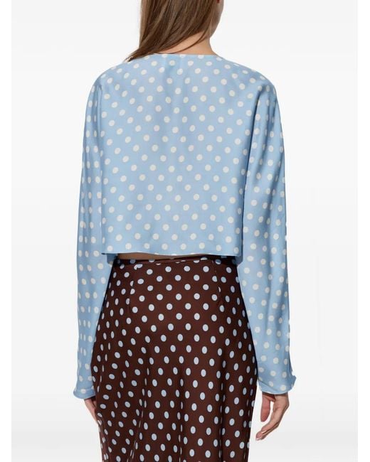 Posse Blue Polka-Dot Blouse