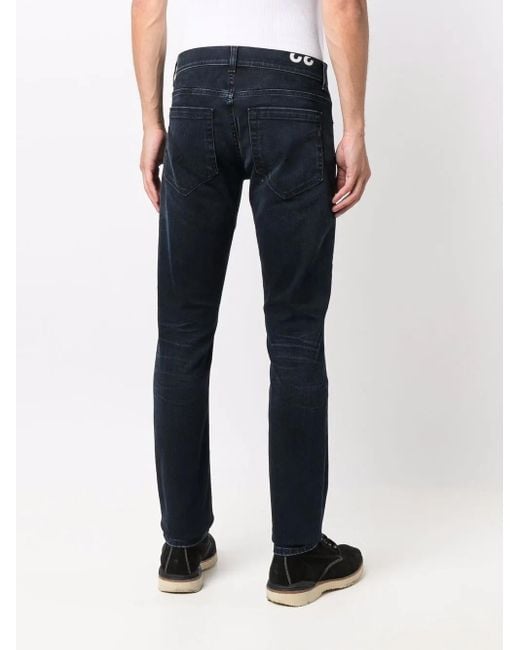 Dondup Blue Faded Slim-Fit Jeans for men