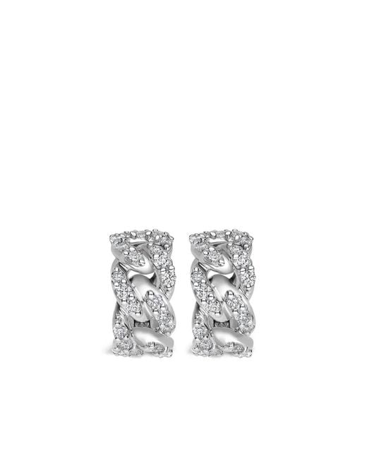 Leo Pizzo White 18Kt Groumette Diamond Earring