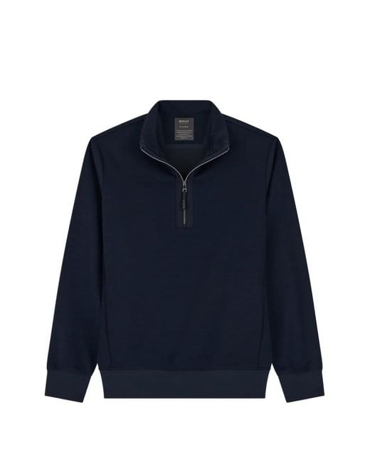 Boggi Blue Quarter-Zip Sweatshirt for men