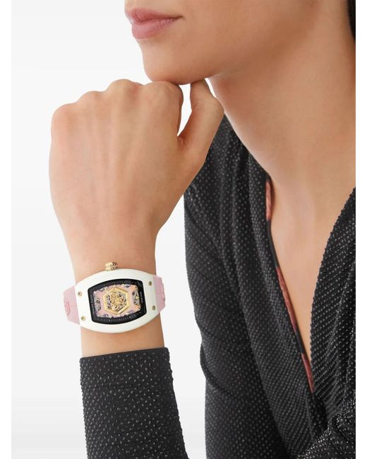 Philipp Plein White Diamond Crypto Queen Cherry Blossom Ice Queen Watch