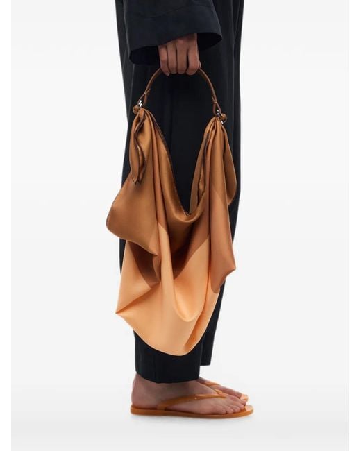 12 STOREEZ Orange Gradient-Effect Silk Scarf