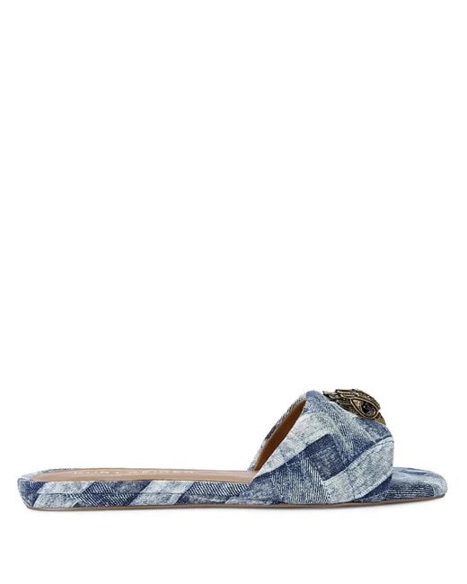 Kurt Geiger Blue Kensington Denim Sandals