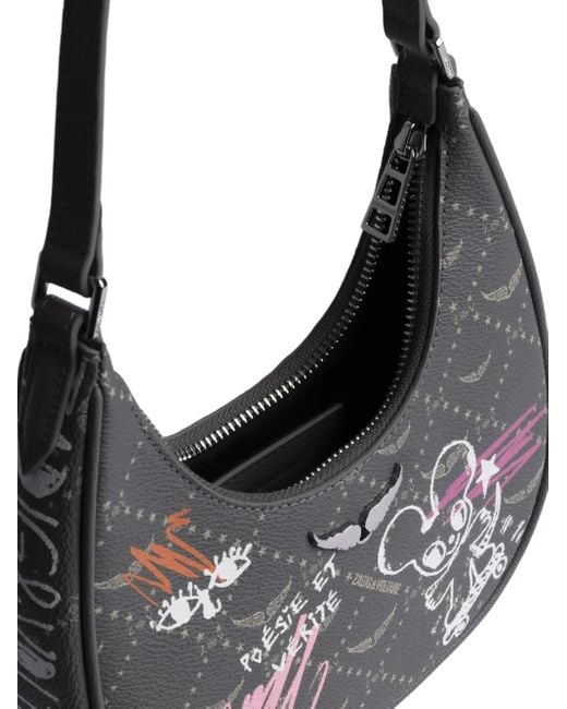 Zadig & Voltaire Gray X Humberto Cruz Night Out Monogram Shoulder Bag