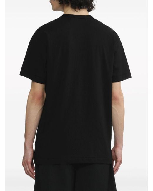 COMME DES GARÇONS PLAY Black U T-Shirt Logo Print Knit for men