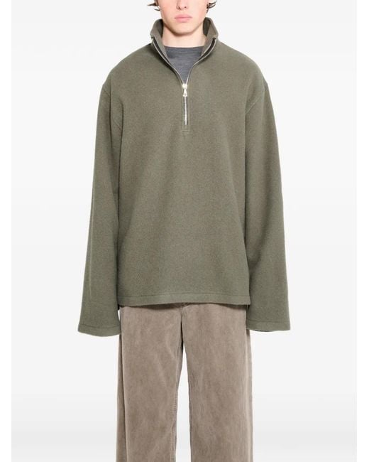 Rier Green Zip-Up Jumper for men