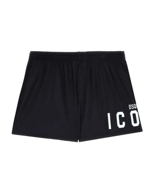 DSquared² Shorts Mit Logo-Print in Black für Herren