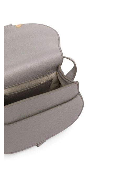 Chloé Gray Marcie Small Leather Saddle Bag
