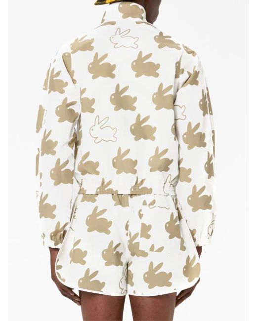 J.W. Anderson White Bunny-Print Technical Jacket