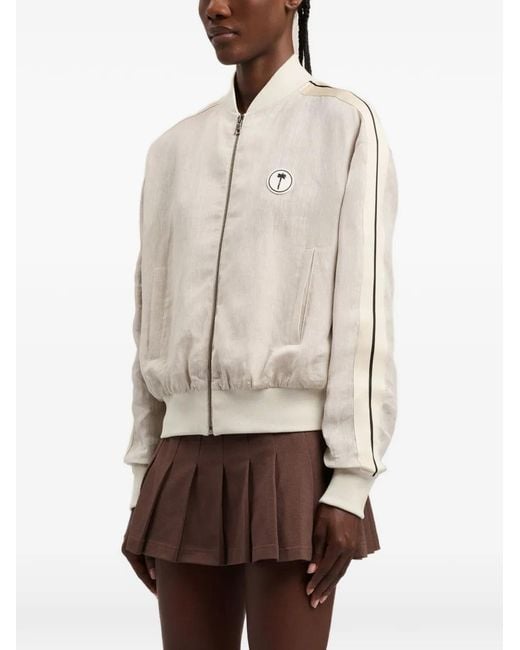 Palm Angels White Logo Tree Cotton Jacket