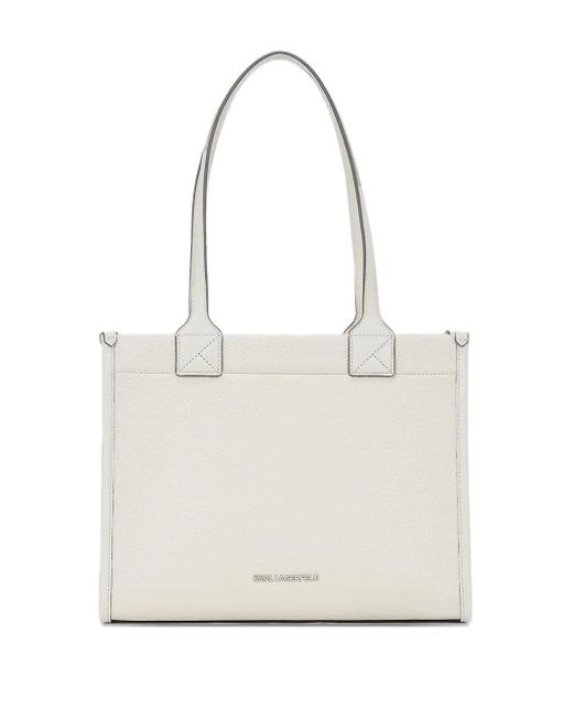 Karl Lagerfeld White K/Skuare Tote Bag