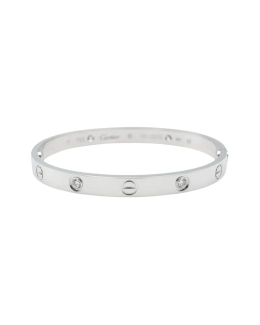Cartier White 14K Love Breath Bracelet