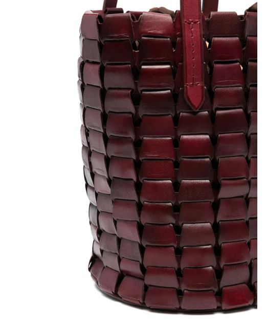 Dragon Diffusion Leren Bucket-Tas in het Red