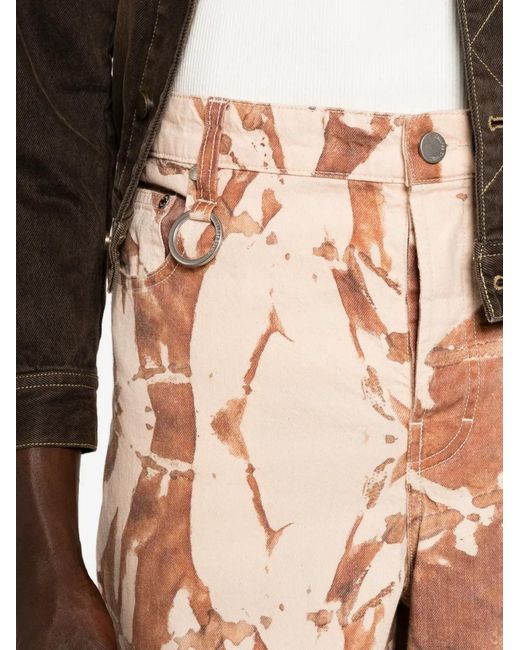 Etudes Studio White X Maia Ruth Lee Abstract-Print Loose-Fit Jeans