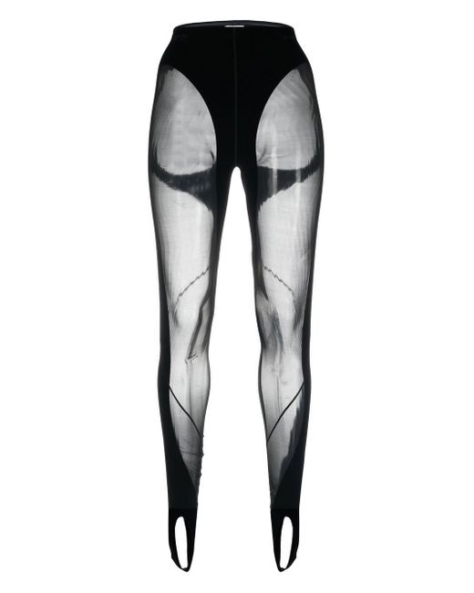Wolford Mesh-panelled Stirrup leggings in Black | Lyst