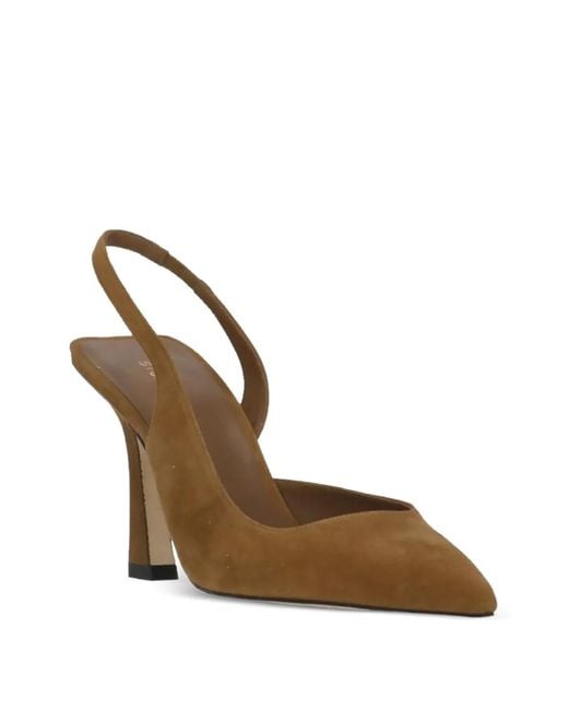 Stuart Weitzman Natural Vinnie Slingback Suede Pumps