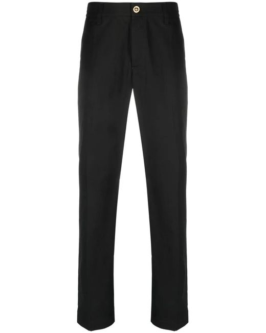 Versace Black Medusa Biggie Tapered Trousers for men