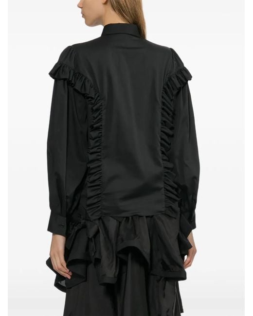 Noir Kei Ninomiya Black Ruffled Shirt