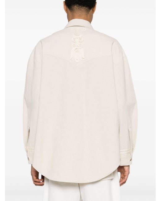 Nanushka White Marlas Appliqué-detail Jacket for men