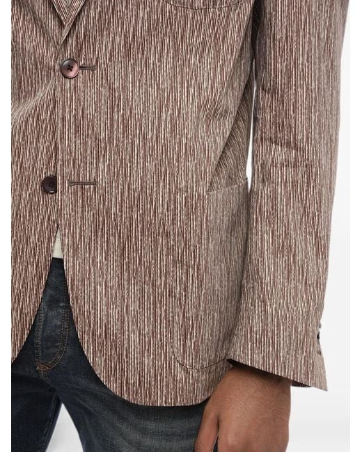 Corneliani Brown Single-Breasted Patch-Pocket Blazer for men