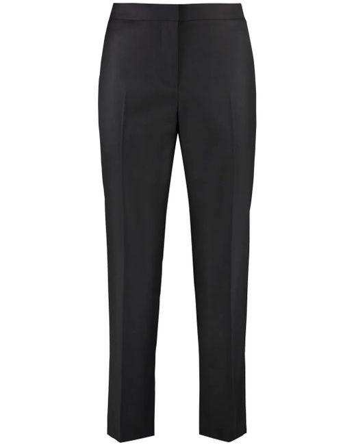 McQueen Black Tailored Cropped Trousers