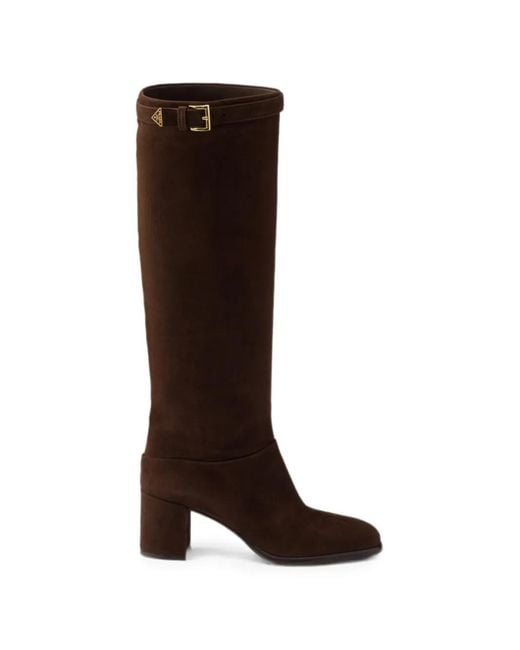Prada Brown Suede Boots