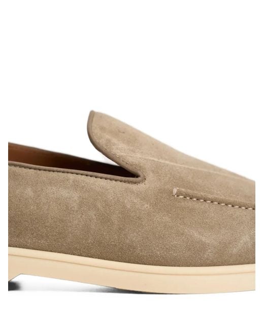 Suede Loafers di Doucal's in Natural da Uomo