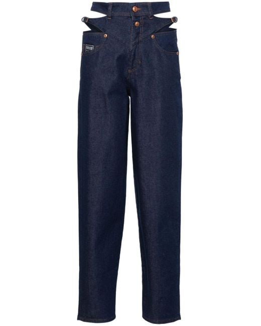 Versace Blue Cut Out-detail Jeans for men