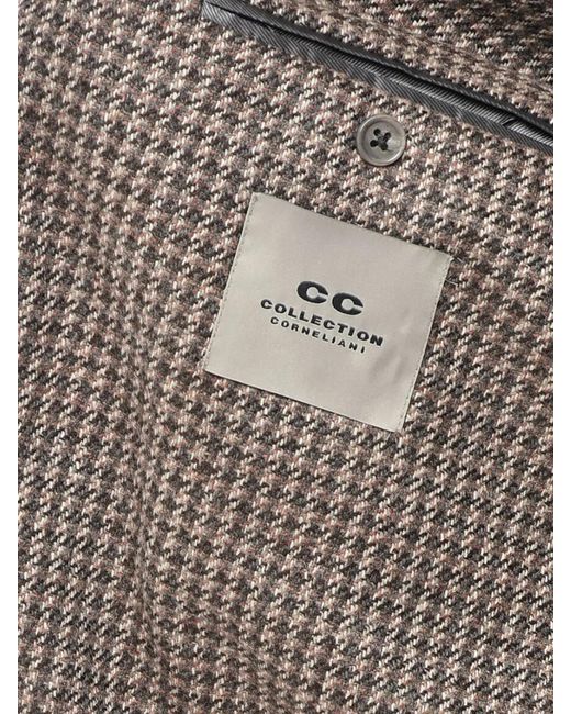 Corneliani Gray Patterned Patch-Pocket Blazer for men