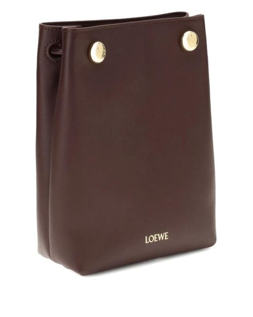 Loewe Brown Drawstring Calfskin Pouch