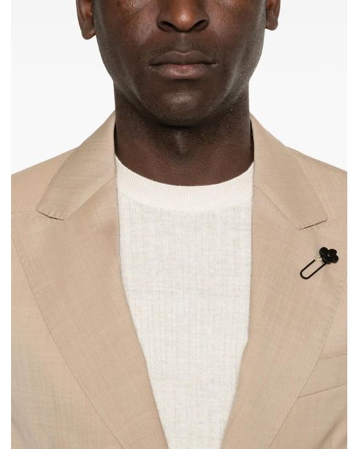 Lardini Natural Single-Breasted Suit for men