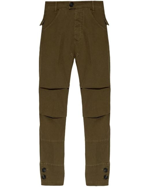 DSquared² Green Folded-Panel Trousers