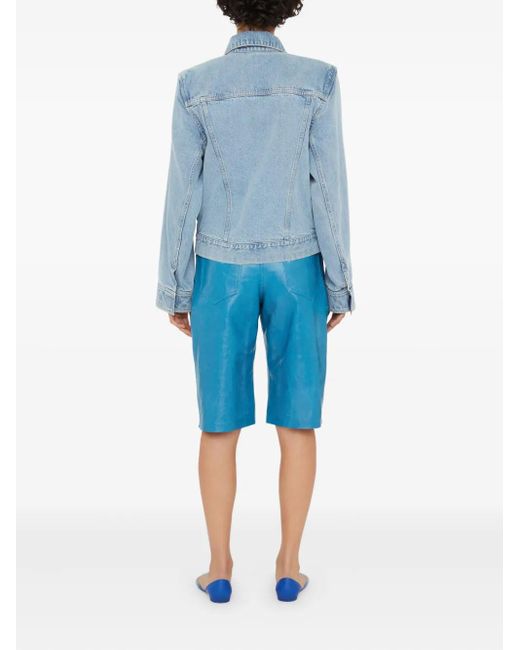 Christopher Esber Blue Corsage Denim Jacket