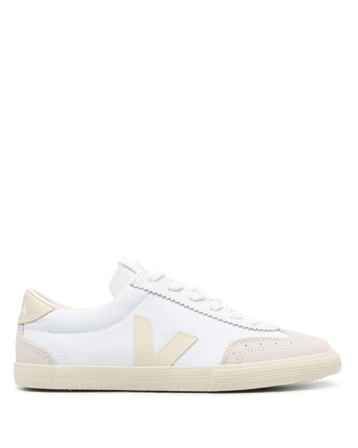 Veja White Volley Canvas Sneakers