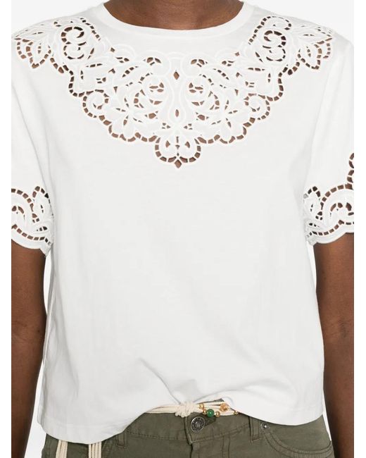 Twinset White Lace T-Shirt