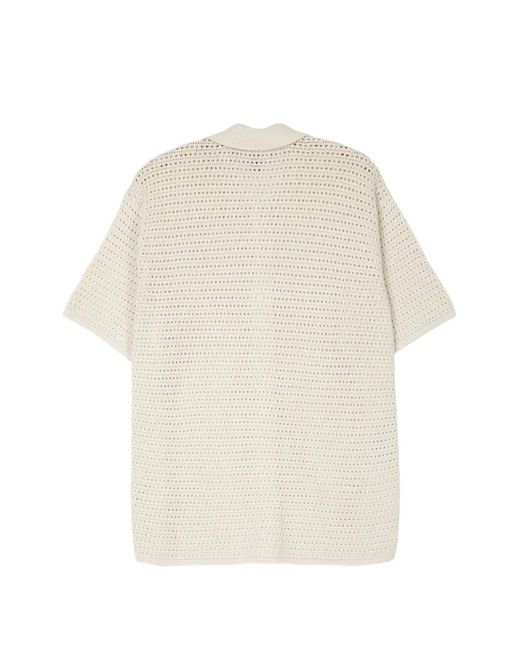 Represent White Initial Knitted Shirt for men